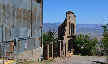 Partial building still standing in Jerome AZ