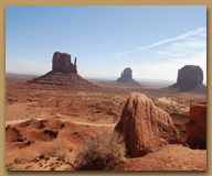 The desert of Monument Valley