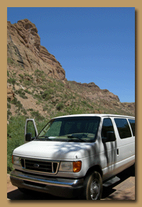 One of the Southwest Tours vans